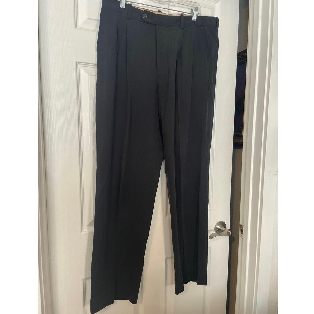 Tommy Bahama Silk Chinos Front Pleated Slacks Pockets Size 36×32